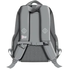 imagen de St.Right Mochila escolar gris con mariposas de tres compartimentos BP26 39x27x17cm 2