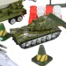 imagen de Super Army: Set de juego militar con vehículos de metal y avión de fricción en dos versiones 11