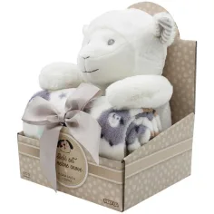 imagen de SweetDreams: Manta y corderito de peluche en color blanco 2