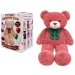 Teddy Greetings: Berry Hugs oso de peluche blanco en caja de regalo 120cm