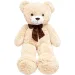 imagen de Teddy Greetings: Snow Wishes oso de peluche blanco en caja de regalo de 120cm 1