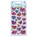 The Littlies: Conjunto de pegatinas 3D de corazones multicolores en hoja de 10x22cm