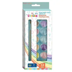 The Littlies: Pintura al agua 12 piezas en colores pastel con pincel