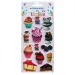 The Littlies: Conjunto de pegatinas 3D de goma dulce en hoja de 10x22cm
