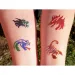 imagen de TyToo: Plantilla de tatuajes de purpurina de dragones y lagartos 21 piezas 2
