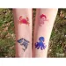 imagen de TyToo: Set de plantillas de tatuajes de brillo de animales marinos 26ud 2