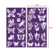 imagen de TyToo: Set de plantillas de tatuajes de purpurina de mariposas 23 piezas 4