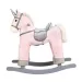 Unicornio de madera rosa de 47cm