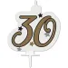 Vela de cumpleaños con número - 30
