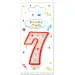 Vela de cumpleaños con puntos coloridos número 7