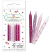 Velas de cumpleaños rosa 12ud