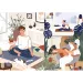 Yoga, Gatos, Café Paz espiritual rompecabezas de 1000 piezas UFT - Trefl